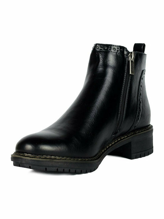 La Coquette A1763 Leather Women's Ankle Boots Black