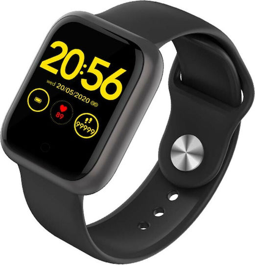 1More Omthing E-Joy Αδιάβροχο Smartwatch με Παλμογράφο (Μαύρο)