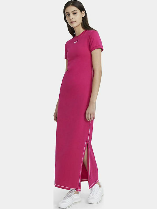 Sportswear Icon Clash Rochie De Vară Midi Sport Mâneca Scurtă Fireberry