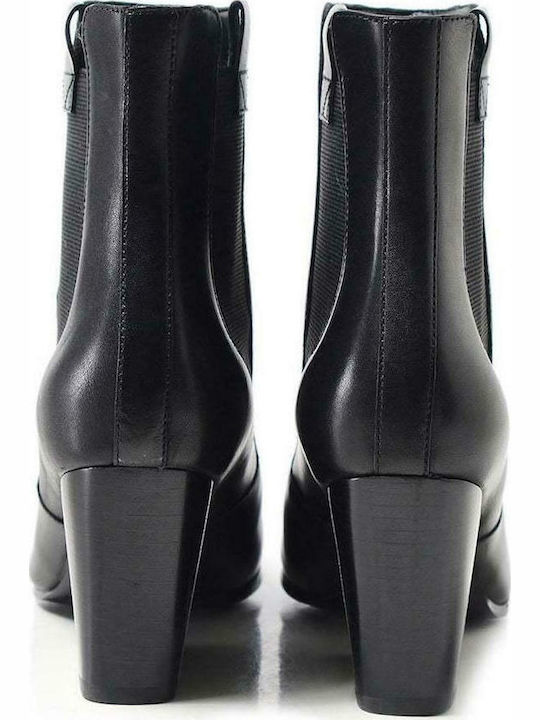 Kendall + Kylie Finigan Leather Women's Ankle Boots with Medium Heel Black KKS.CNT.080.061