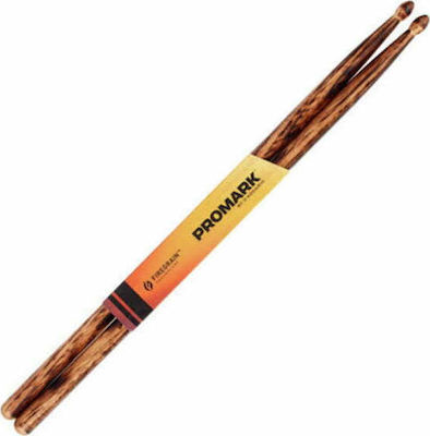 Promark 5A Classic Hickory Drumstick with Wooden Oval Head Firegrain TX5AW-FG