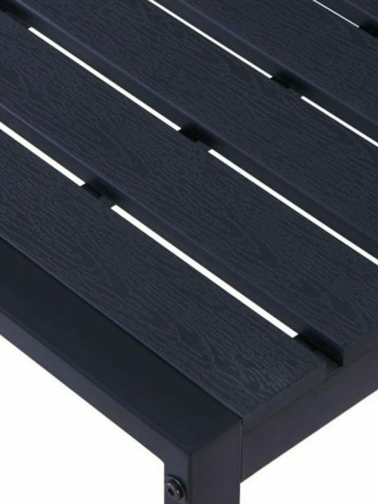 Bench Outdoor Metal Black 180x40x45cm