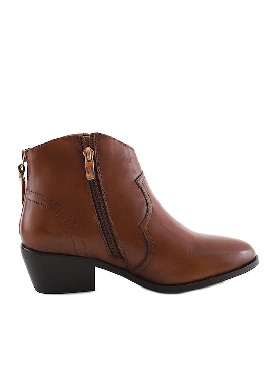 Mexx MXDA0065W Leather Women's Ankle Boots Brown MXDA0065W-2008