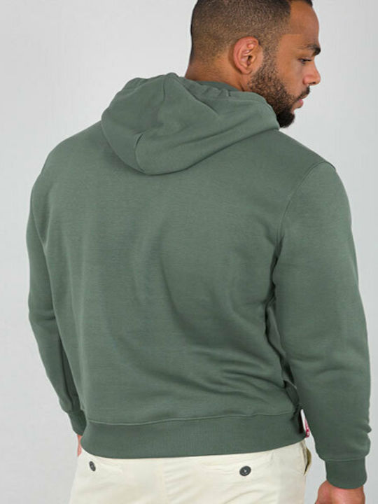 Basic Sweatshirt mit Kapuze Grün
