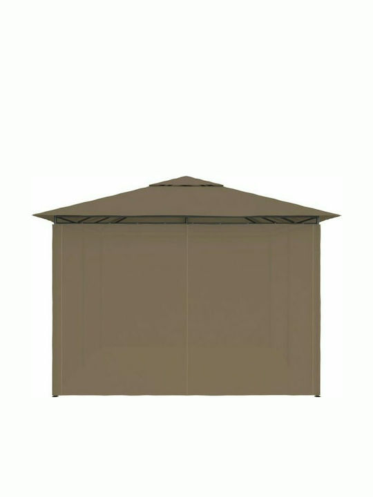 vidaXL Беседка Градина Taupe 4x3м