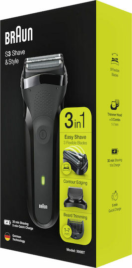 Braun Series 3 Negru S6503228 Foil Aparat de Ras Electric Față Reîncărcabil