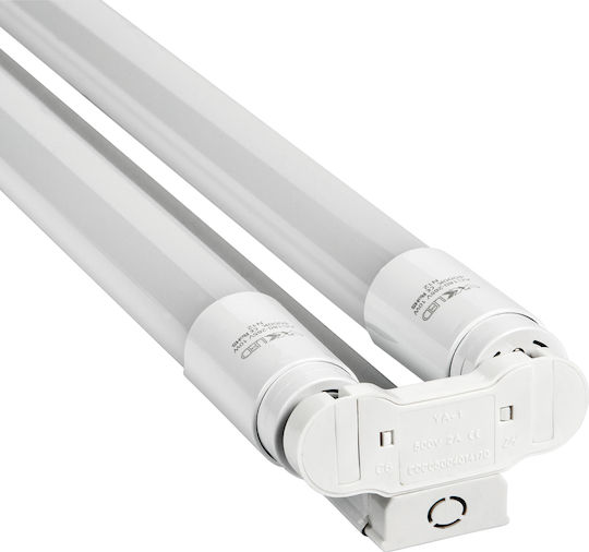 VK Lighting Lighting Batten Single-Ended with 2 Slots for LED Lamps T8 18W 60cm