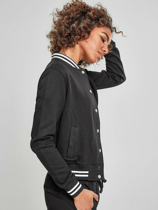 Κοντό Γυναικείο Bomber Jacket Μαύρο