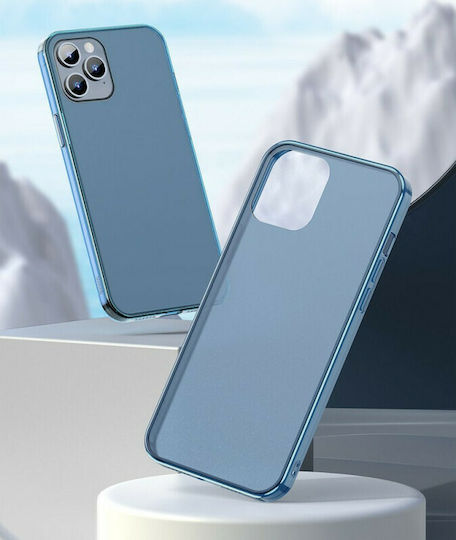 Baseus Frosted Glass Задна корица Силикон Тъмносин (iPhone 12 / 12 Pro)