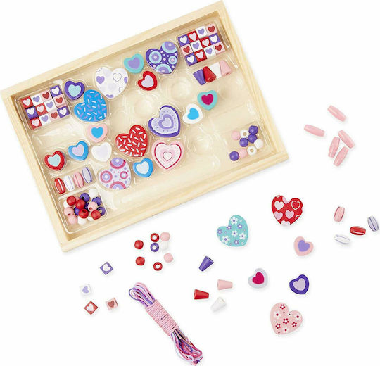 Melissa & Doug Κοσμήματα Sweet Hearts Wooden Bead Set για Παιδιά 4+ Ετών