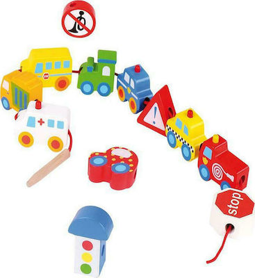 Tooky Toys Schiebespielzeug Συρόμενα Αυτοκινητάκια aus Holz für 24++ Monate