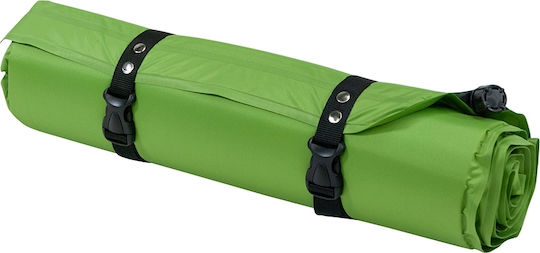 Bigfour Snug Light Self-Inflating Single Camping Sleeping Mat 186x53cm Thickness 3.8cm in Green color