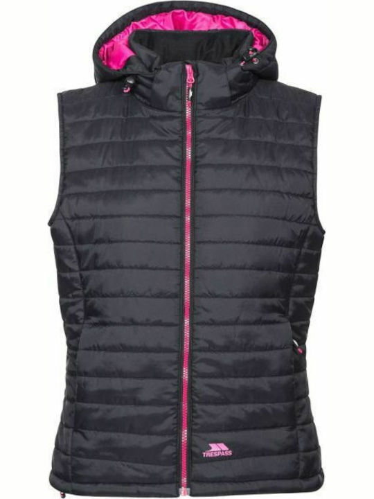 Aretha FAJKGIN20001 Women's Short Puffer Jacket for Winter with Hood Black