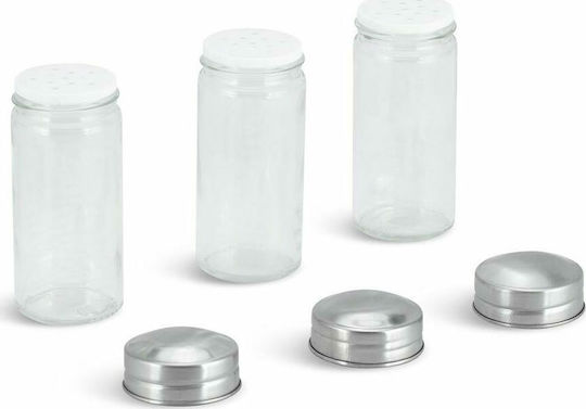 Edenberg Gewürzbehälter Glas auf drehbarem Ständer Silberne 12Stück 12Stück
