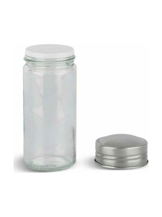 Edenberg Glass Tabletop Rotating Spice Rack Silver 13pcs
