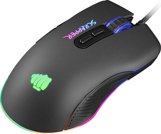 Natec Scrapper RGB Gaming Ποντίκι 6400 DPI Μαύρο