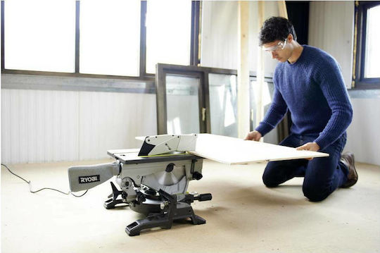 Ryobi RTMS1800G Kapp- und Gehrungssäge Elektrisch 1800W Zwei Arbeitsgänge mit Schnittführung (Laser) & Scheibendurchmesser 254mm