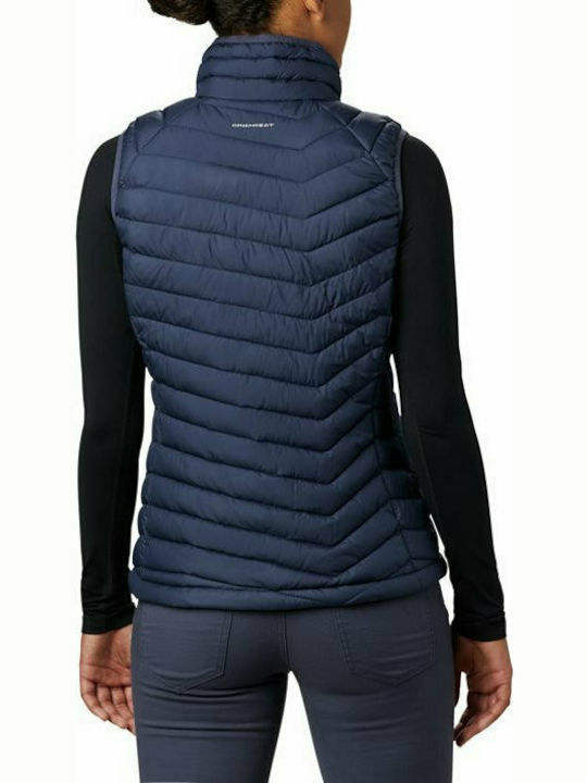 Columbia Powder Lite Women's Short Puffer Jacket for Winter Navy Blue