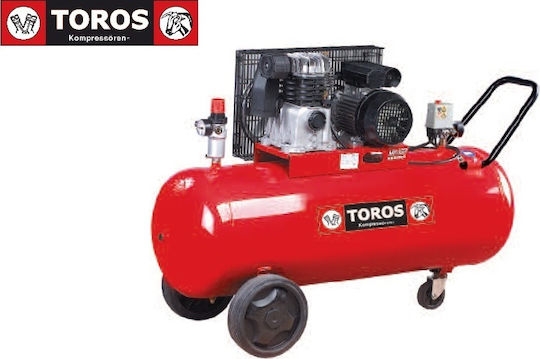 Toros MK113-200-3M Μονοφασικό Κομπρεσέρ Αέρος με Ισχύ 3hp και Αεροφυλάκιο 200lt