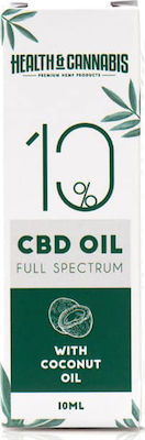 Health & Cannabis CBD Oil 10% Full Spectrum 1000mg with Coconut MCT Oil 10ml