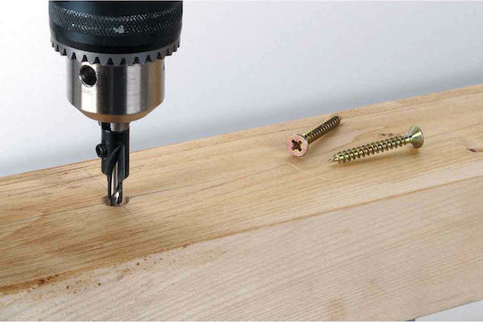 Wolfcraft Drill With Countersink 4.5-16mm Drill HSS with Triangular Shank for Metal και Wood 16mm / 6mm / 8mm