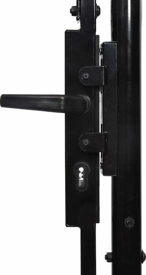 vidaXL Metal Fence Gate with Spears in Black Color 1.75x1.0m