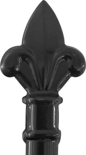 vidaXL Metal Fence Gate with Spears in Black Color 2.0x4.0m