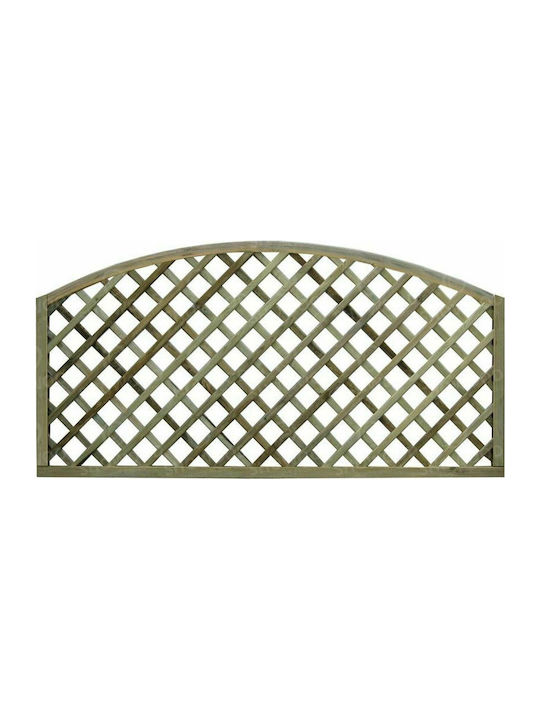 Garden Trellis Arch (6x6) Made of Wood with Rhombus Grid in Beige Colour 90x180cm
