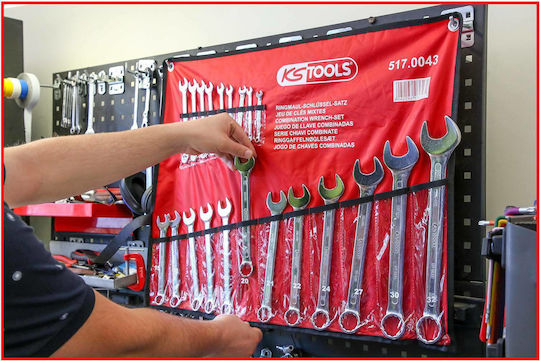 Ks Tools Σετ Γερμανοπολύγωνα με Mέγεθος από 6mm έως 32mm Ring Spanner-Set Angled 21τμχ