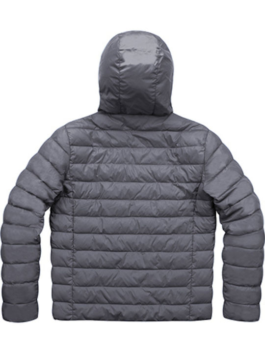 Result Snow Bird Women's Short Puffer Jacket for Winter with Hood Gray