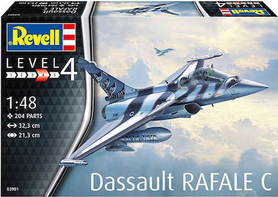 Revell Dassault Rafale C Modellfigur Flugzeug 204 Teile im Maßstab 1:48 32.3x21.3cm.