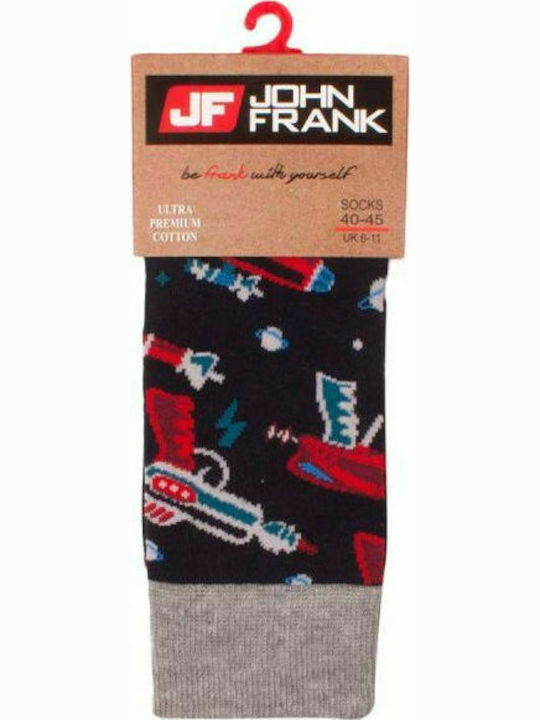 John Frank Super Gun Ανδρικές Κάλτσες με Σχέδια Πολύχρωμες