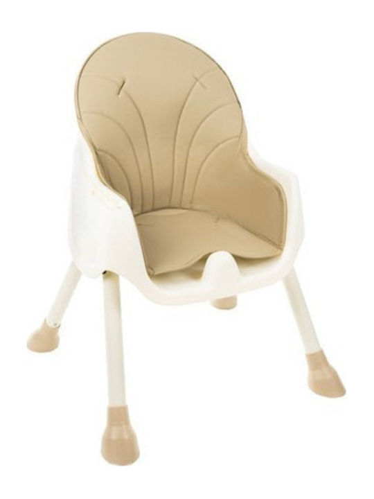 Kruzzel Kruzzel Baby Highchair 3 in 1 with Adjustable Height Beige
