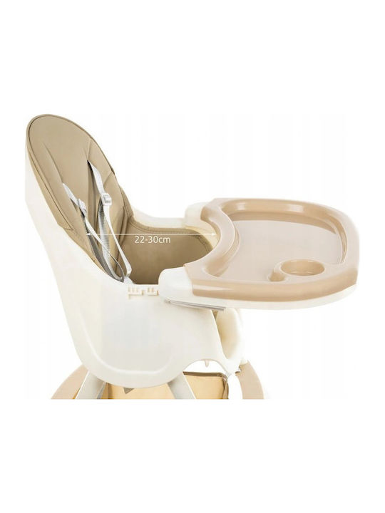 Kruzzel Kruzzel Baby Highchair 3 in 1 with Adjustable Height Beige