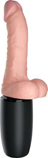 King Cock Triple Threat Ρεαλιστικός Δονητής Thrusting Cock with Balls 16.5cm Light