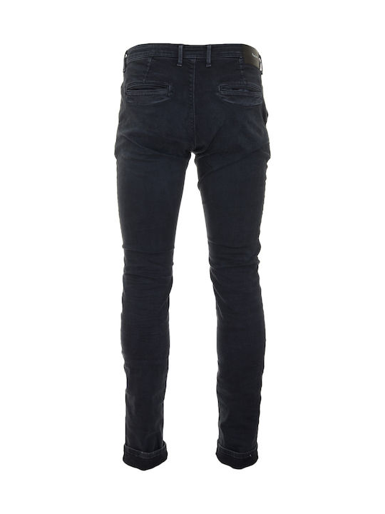 James Men's Jeans Pants Elastic with Slim Fit Black