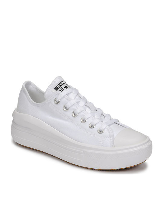 Converse Chuck Taylor All Star Γυναικεία Flatforms Sneakers Λευκά