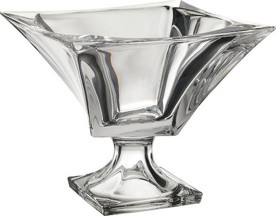Click Decorative Bowl Pedestal Transparent 24x24x21cm