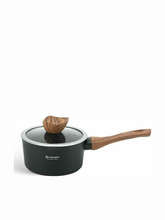 Edenberg Cookware Set Made of Aluminum Black With Non-Stick Coating 15 Pieces