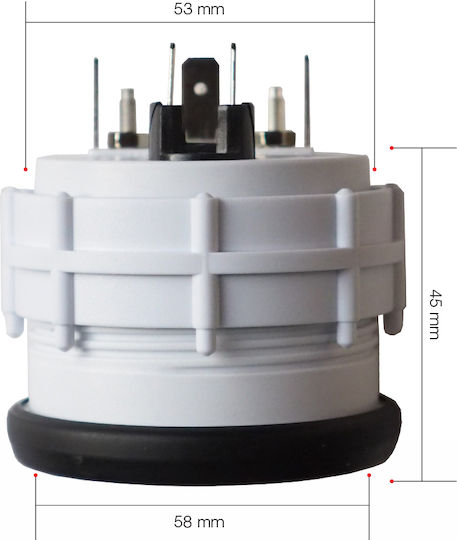 Simoni Racing Line Instrument analogic Voltmetru Pentru mașină 52mm