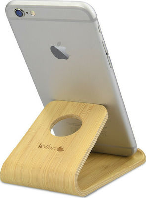 Kalibri Wooden Stand Desk Stand for Mobile Phone in Brown Colour