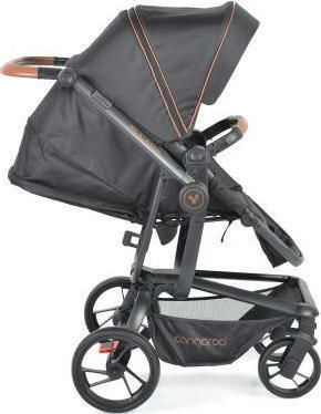 Cangaroo Ellada Verstellbar 3 in 1 Baby Kinderwagen Geeignet für Neugeborene Schwarz 15kg