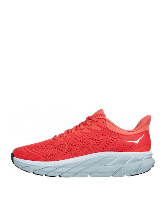 Hoka Clifton 7 Γυναικεία Αθλητικά Παπούτσια Running Κόκκινα