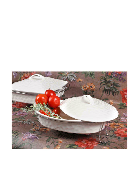 Cryspo Trio Punto Dutch Oven Rectangle Porcelain 43cm 1pcs