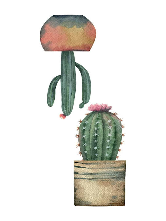 Decorative Sticker Glass Cactus 4pcs 34x15.5cm Ango
