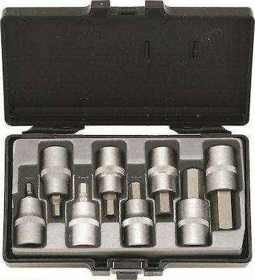 Force Bit-Stecknüsse mit Bits Allen und Antriebsvierkant 1/2'' Set 8Stück