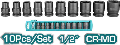 Total Socket Pneumatic Hex with Square Drive 1/2"