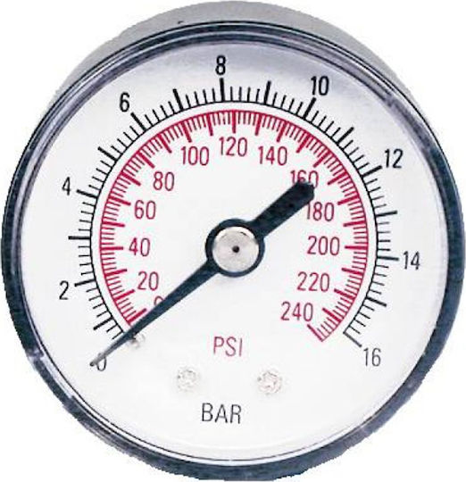 Unimac Manometers Αεροσυμπιεστών & Ρυθμιστών 1/4" Φ50 21106