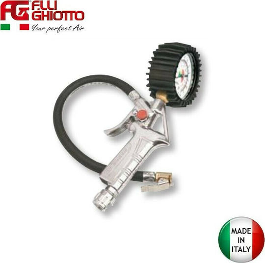 Fratelli Ghiotto Air Pressure Gauge with Tyre Inflator Pistol 12bar 27G