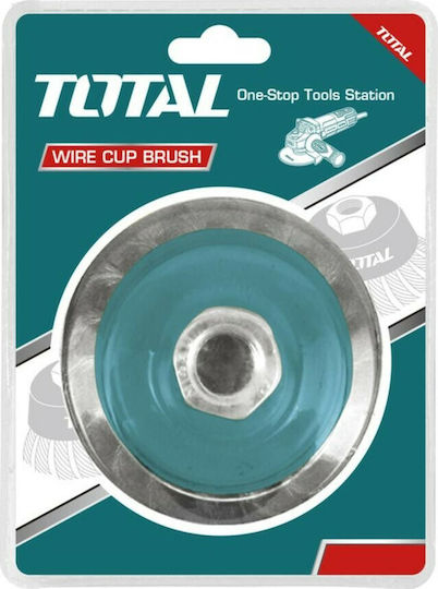 Total TAC32041 Wire Brush Bell with Bristles 100mm Set of 10pcs